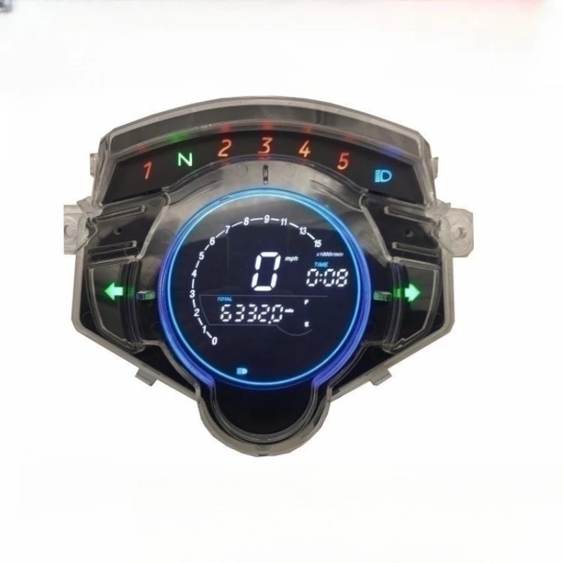 

Factory Hot Selling MotoQueen LED Digital Motorcycle Speedometer for LC135 V1-V7 Mexico ITALIKA AT110 RPM Time Hour,Modify,Wa