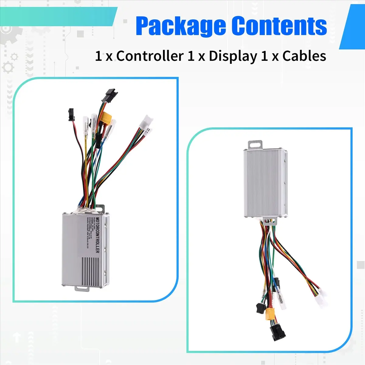 Punctual- S1-E9T Motorcontroller DC 36V Controller Set with Controller Display Line for V4EE 8.5 Inch 20/25 Km/H Scooter Parts