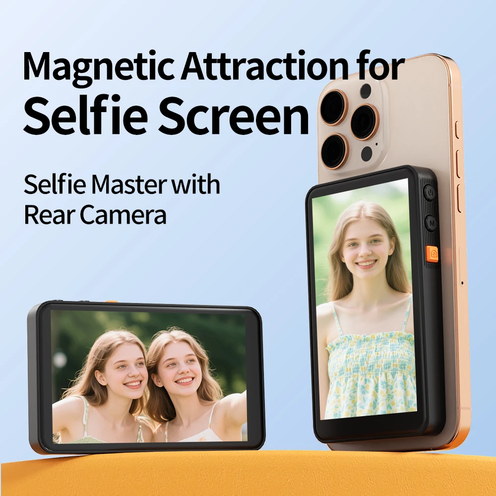 Magnetic Mini Phone Selfie Screen Wireless Camera Version Rear Camera Selfie Portable for iPhone Android phonePortable Pocket