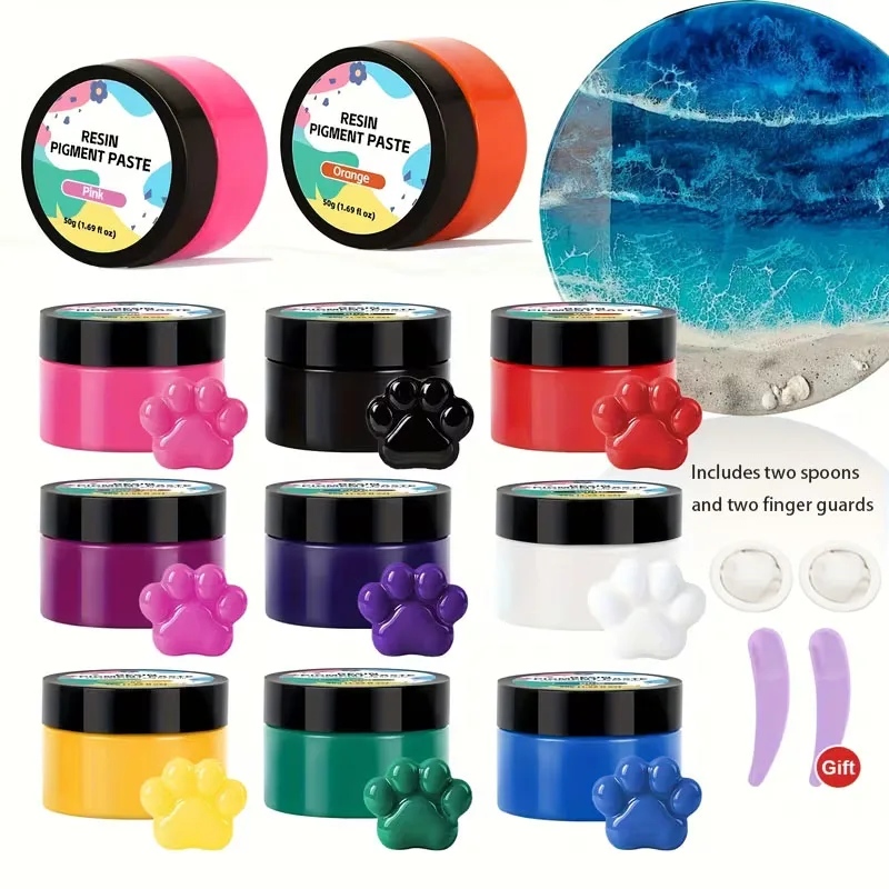 High Concentration Resin Pigment Paste 50g Vibrant Multicolor DIY Resin Colorant for Epoxy Crafts Jewelry Making