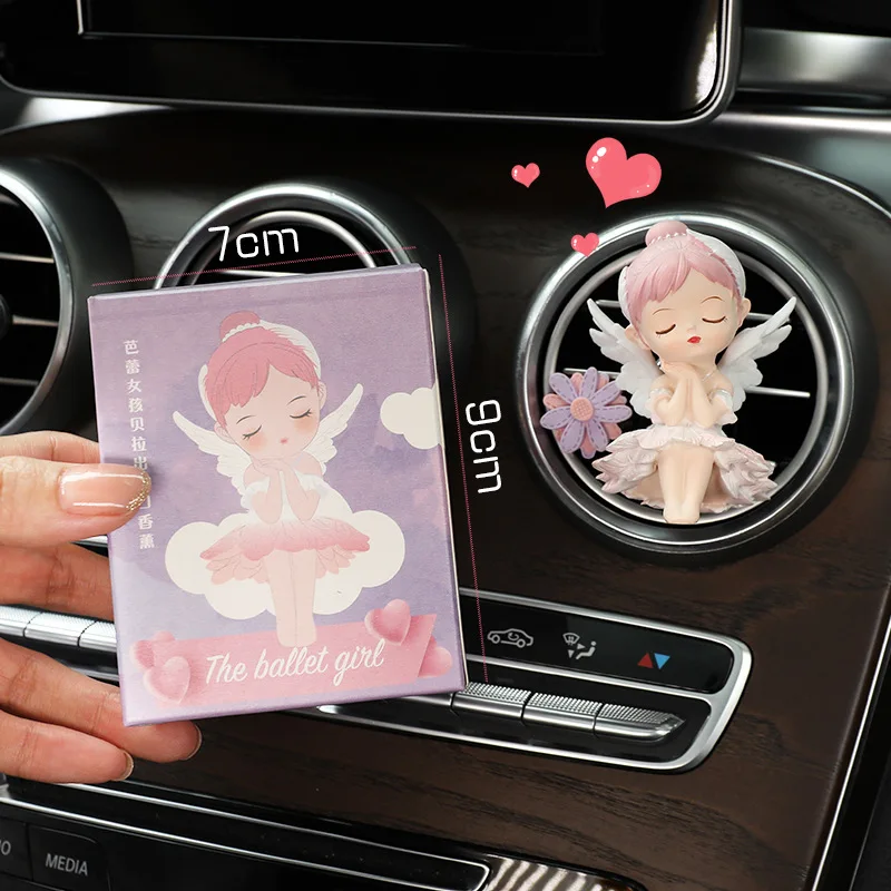 Ballet Girl Bella Car Air Outlet Aromatherapy Car Interior Decoration Supplies Car Perfume Cartoon Doll Air Conditioning Port