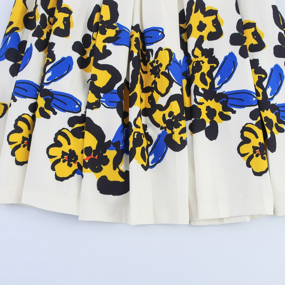 المرأة الصيف موضة ميدي تنورة خمر نمط طويل عادية اليومية والحفلات تنورة الخصر الطبيعي تنورة مطبوعة 2963143