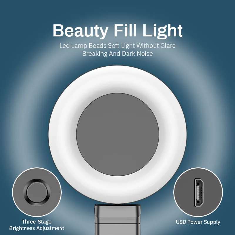 Ledライトリング付きbluetoothワイヤレス自撮り棒,折りたたみ式一脚,iphone,android,ライブ用,三脚付き