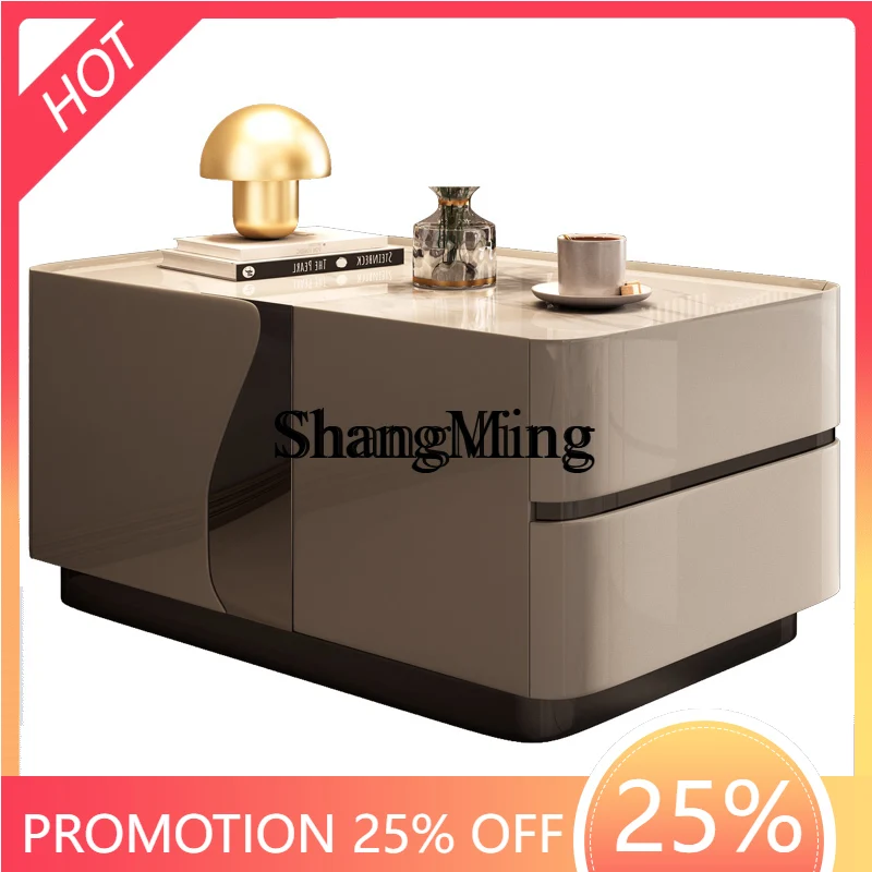 

ZYY home lighting luxury high-end rock slab small coffee table living home simple modern tea cabinet