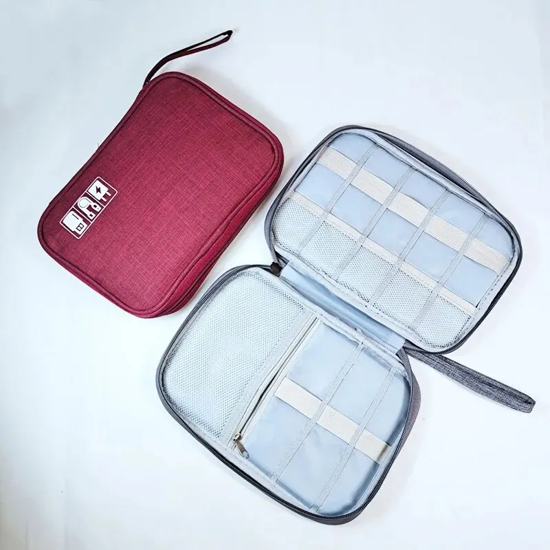 USB Data Cable Organizer Charging Cable Storage Bag Accessory Cable Bag Portable Travel Cellphone Charge Charger Cable Organizer