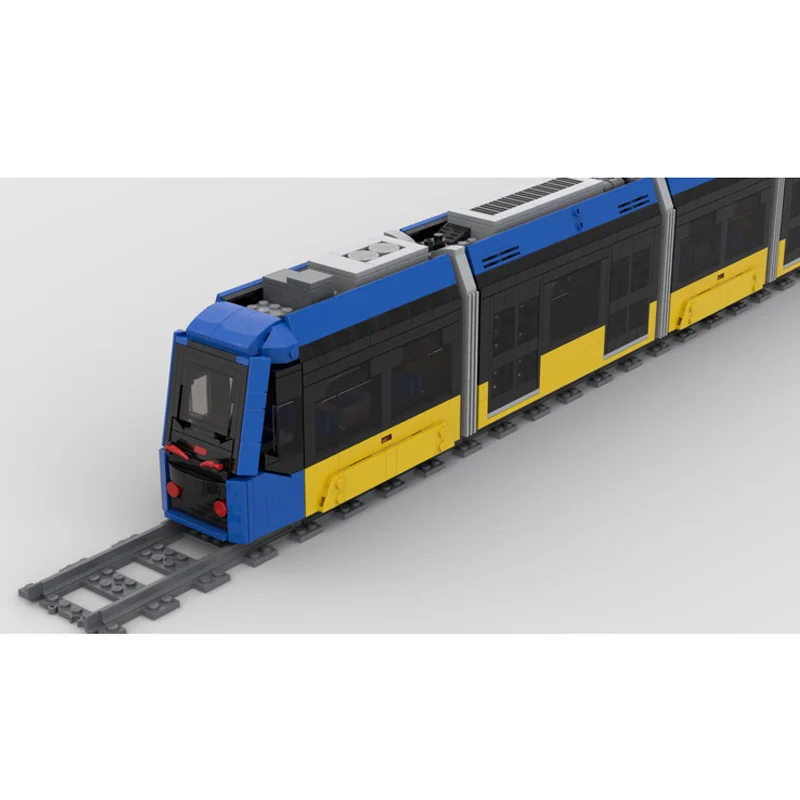 Building Blocks City Trains Model Turiny New Hitachied Tram MOC Bricks DIY Assemble Bricks Transportation Creative Toys Gifts