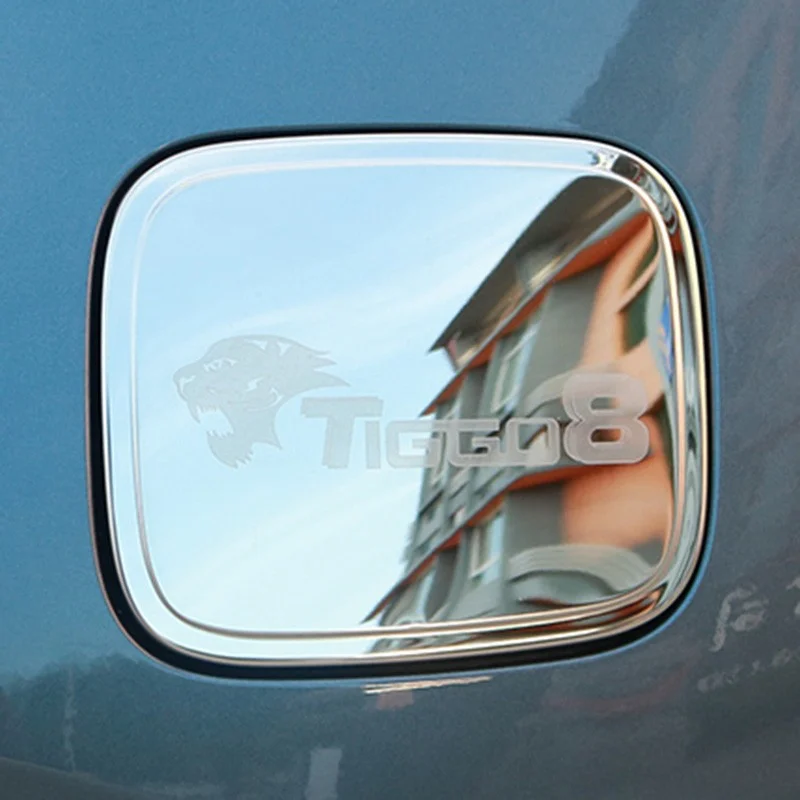 1PCS For Chery Tiggo 8 Pro Max 2022 2024 Car Fuel Tank Cap Decoration Stainless Steel Modification Accessories Stickers view 5