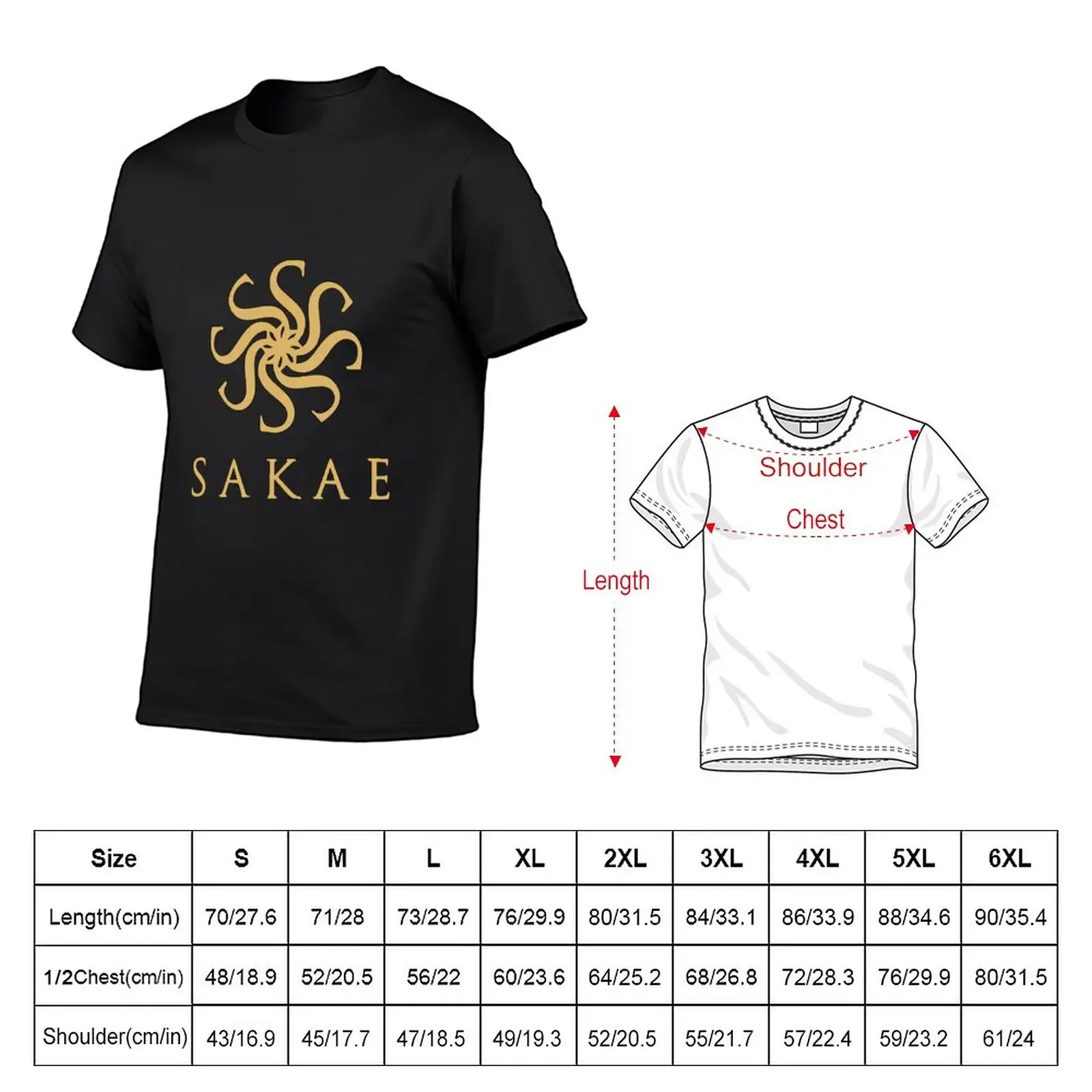 Authentic Sakae Drum Design T-Shirt graphics summer clothes plain white t shirts men