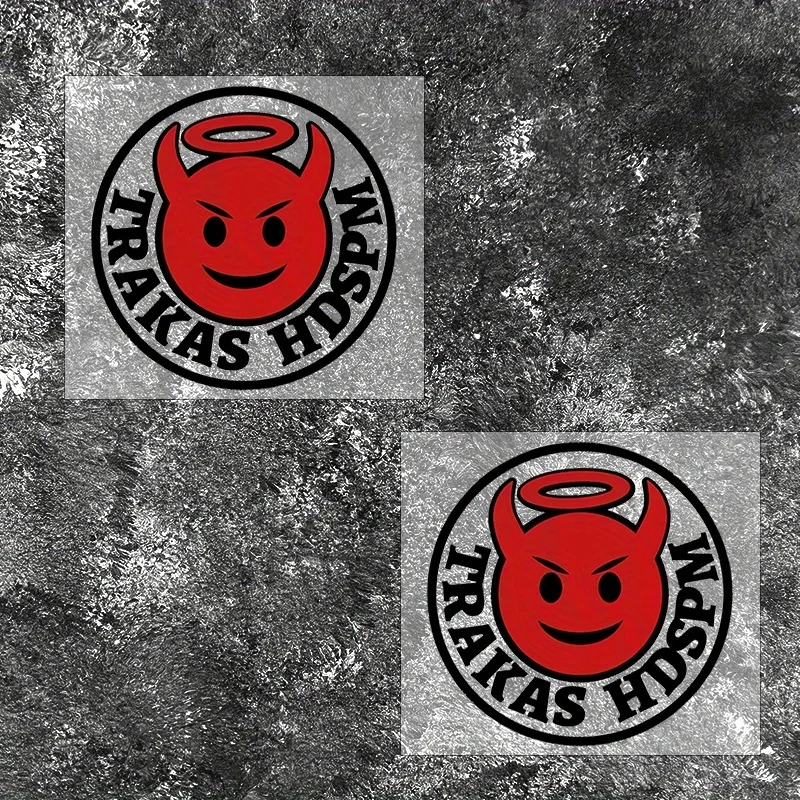 Funny Demon TRAKAS HDSPM Vinyl Stickers Waterproof Motorcycle Helmet Fuel Tank Front Fairing Decals Scratch Cover DIY Decor