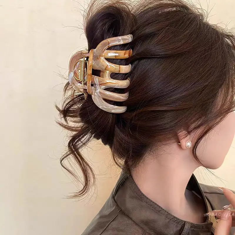 

New Design French Style Pumpkin Hair Claw For Women Sweet Hair Ornament Headband Lady Hair Claw Clip Fashion Hair Accessories