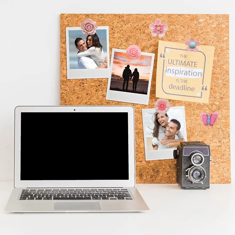 30Pcs Portable DIY Butterfly Push Pins Creative 3D Thumb Tacks with Box Cute Flower Pushpins Photo Wall Decor