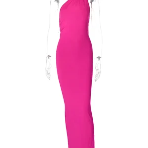 Hugcate a backless shoulder adjustable Cachecol Laço Ruched Sexy Maxi Dress 2024 Female Elegant Y2K Streetwear Festival Outfit 10 Main Sales Winter Dresses - №6