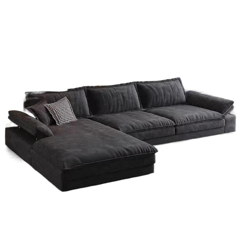 

Italian, light luxury, suede, multi layer, sofa, living room, extra wide