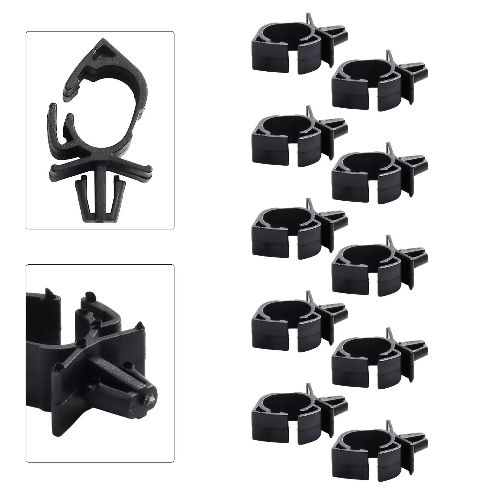 

Car Harness Wiring Fasteners Auto Parts 10Pcs 11mm/0.43inch Black Car Accessories Dustproof Plastic Tool Useful