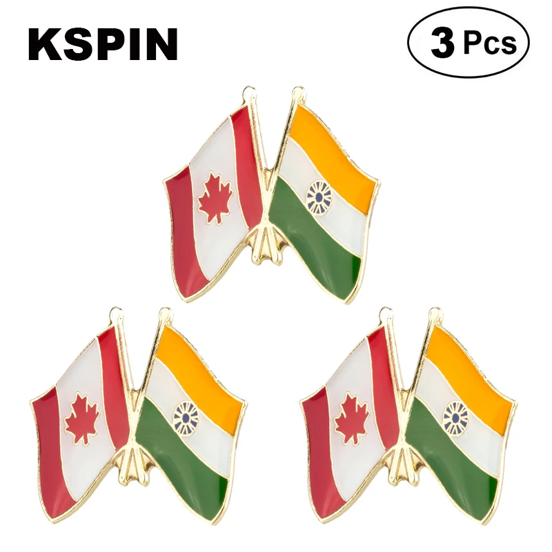 Canada & India Frendship Lapel Pin Brooches Pins Flag badge Brooch Badges