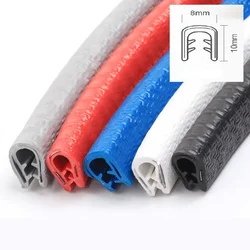 Car Door Protector Edge Scratch Strip Guard Trim Automobile Door Anti Collision Protection With Steel U Shape Edge Rubber Seal