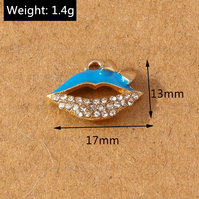 10 stücke 9*33mm Emaille Mini Make-up Lippenstift Charms Anhänger für Ohrringe Halsketten DIY Schmuck Herstellung Zubehör liefert – Detail 11