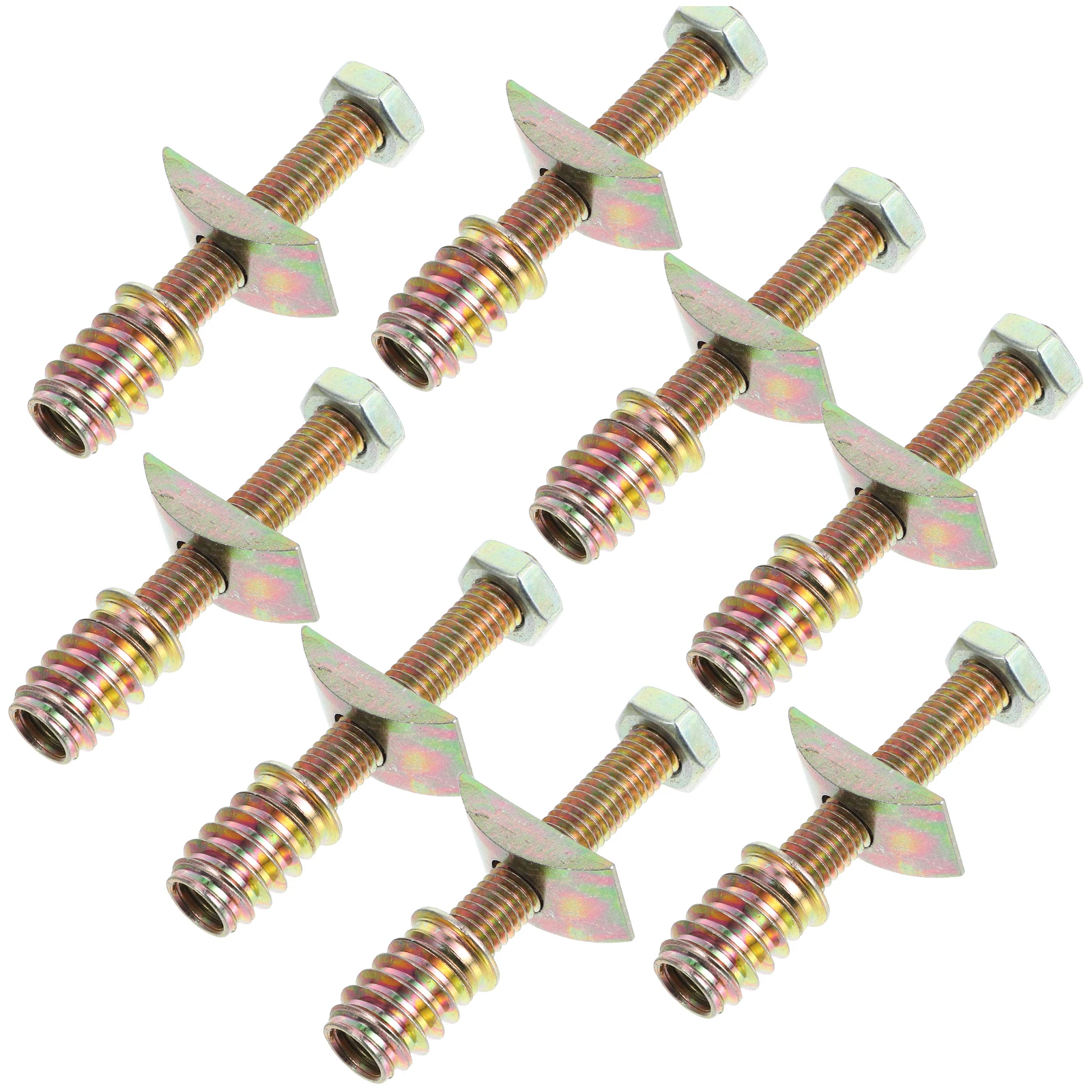 

8Sets Bed Frame Parts Threaded Pin Bolt Kit Iron Corrosion Resistant Fit Headboard Footboard Bed Hardware Replacement Nuts Bolts