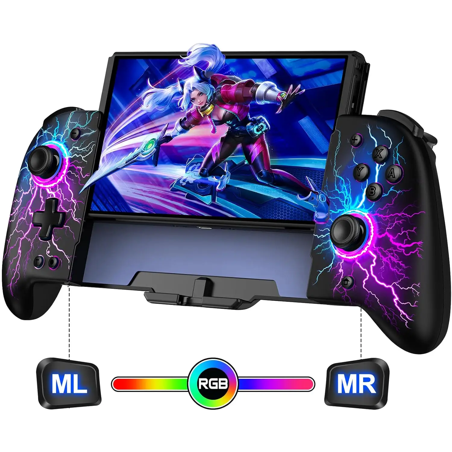 

BEBONCOOL for Nintendo Switch/Switch OLED Controller Switch Wireless Pro Controller One-Piece Ergonomic Handheld Mode Controller