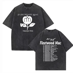 男性と女性のためのシックなコットンTシャツ,ラウンドカラー,生地,fleetwood-mac,最高のヒット,原宿,ヴィンテージ,半袖,トップス,ギフト,2022