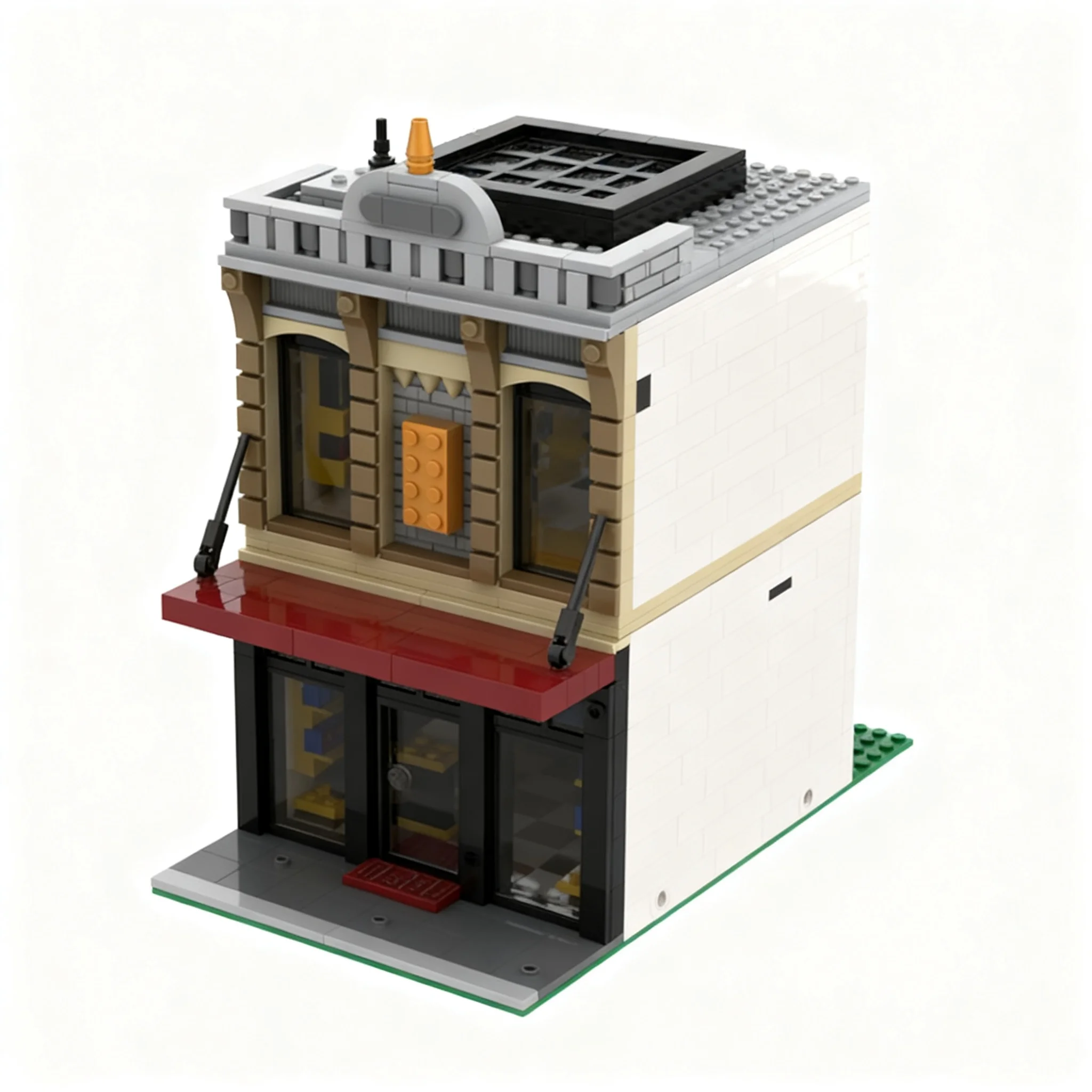 1109pcs MOC Store Modular – Compact City Version Modular Buildings Model Building Blocks Education DIY 3D Collection Assemble