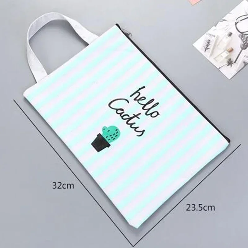 File Folder Capacity Holder File Bag with Handle Canvas Handbag Folder Holder Organizer File Pocket School Office