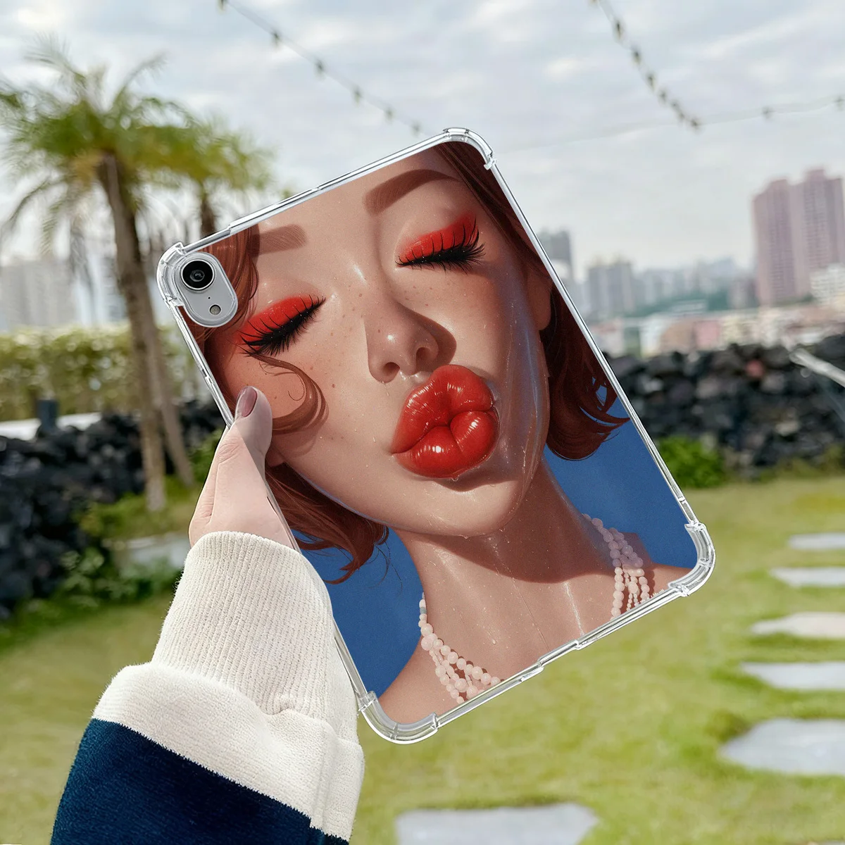 جرافيتي مضحكة لجهاز iPad Pro 11 2024 2022 2021 For Air 6 5 4 3 10th 10.9 7th 10.2-10.5 Mini 6 9.7 بوصة حافظة حماية ناعمة للكمبيوتر اللوحي #6