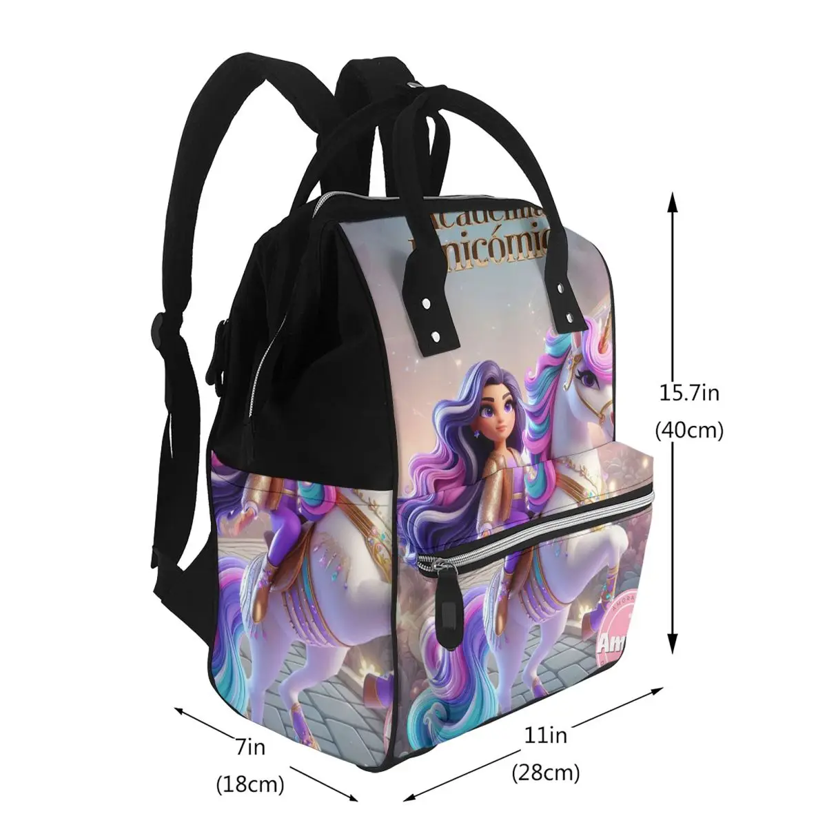Unicorn Academy Student Backpack School Bag Hiking Travel Daypack for Men Women Bookbag Shoulder Bags