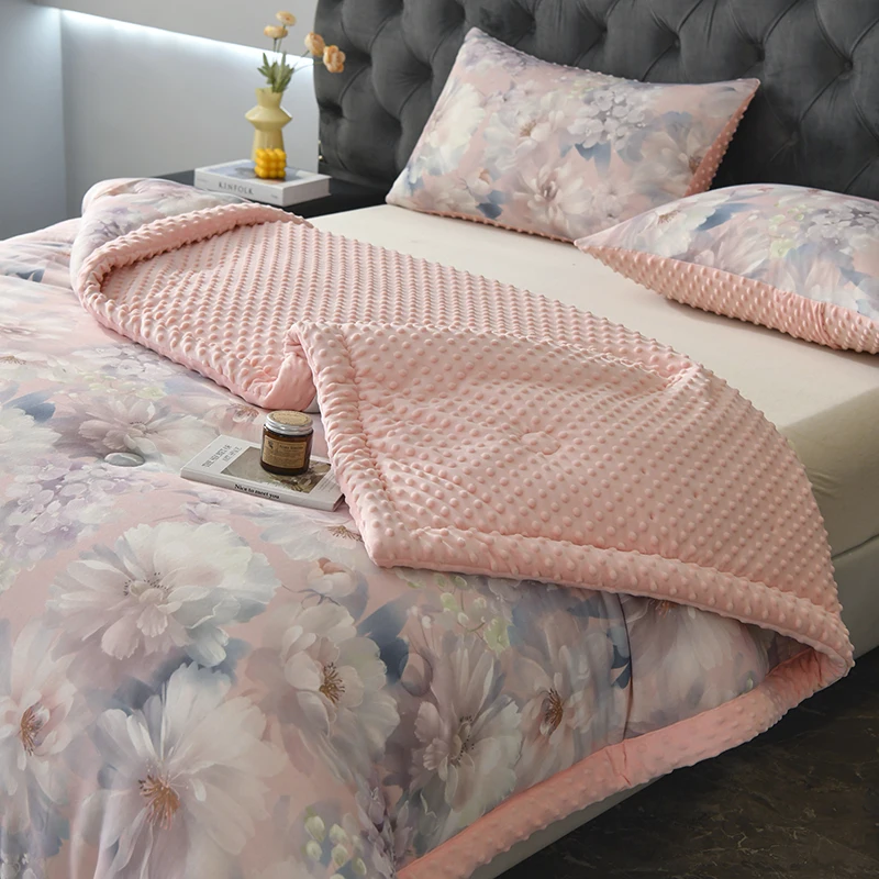 

Моющееся одеяло-плед для взрослых, зимнее, с наполнителем из прочного волокна, двуспальное/односпальное, теплое, термоизоляционное покрывало для кровати