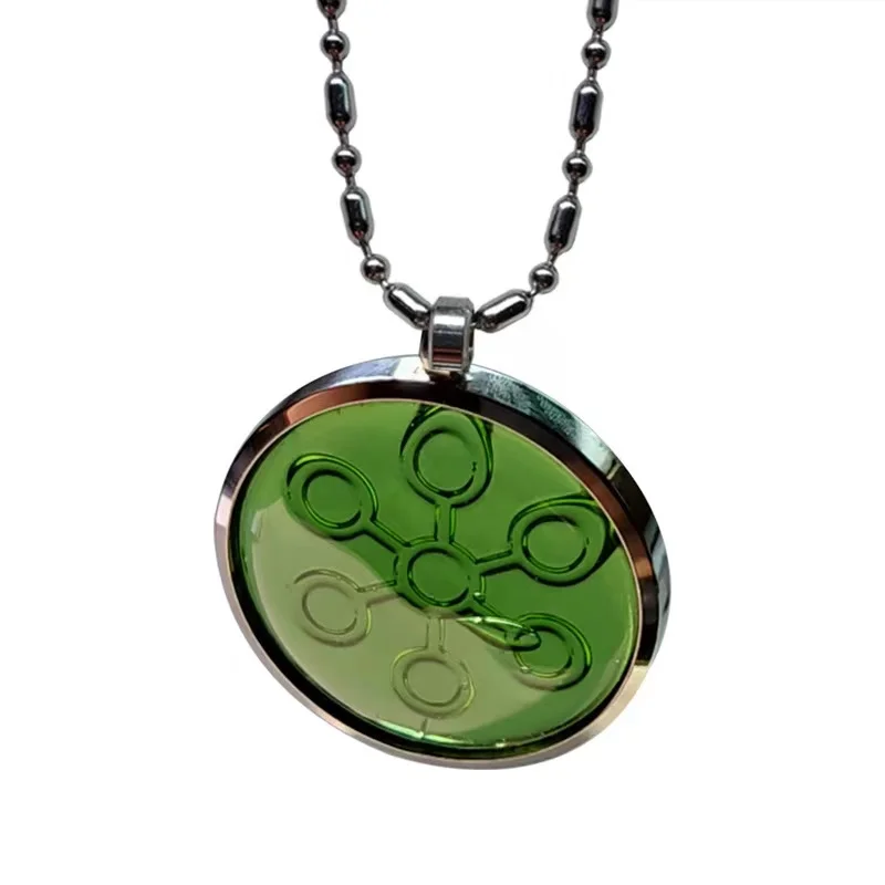 إنيرجيا كوانتيكا قرص حيوي صغير شي قلادة ، التيتانيوم الفولاذ المقاوم للصدأ المواد سحر