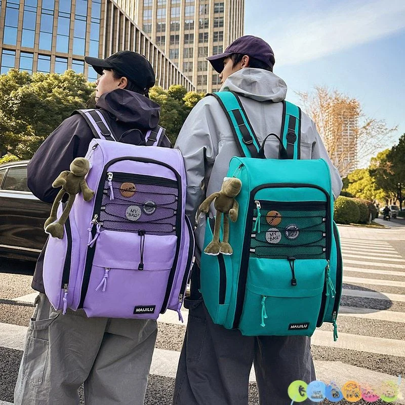 

New Korean Style Sports Bag Badminton Racket Bag Large Capacity Double Shoulder Bag Student Bookbag Travel Bag Water Resistan...