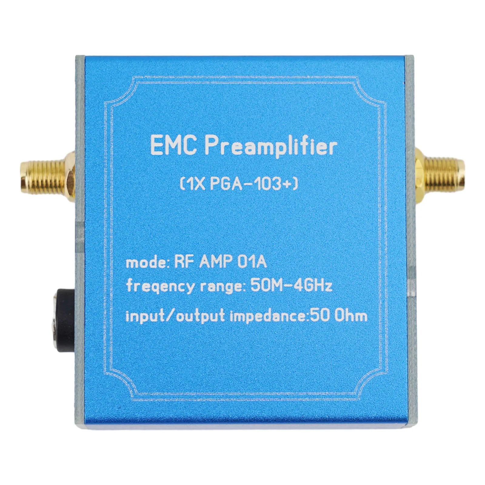 Wideband EMC Preamplifier 50M4GHz for LNA with PGA103+ Chip and Low Noise Figure for Magnetic Field Measurements