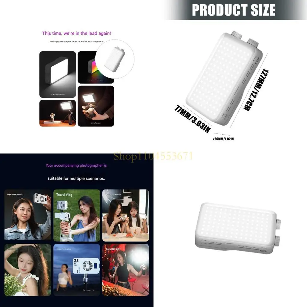 

Best Seller Permanent 40W LED Light Three Color Preferences Thin for Ankle chain Vlogging