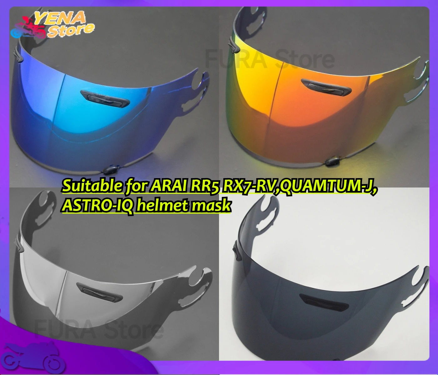 

Suitable for ARAI RR5 RX7-RV,QUAMTUM-J,ASTRO-IQ helmet mask, helmet lens, windscreen parts, off-road motorcycle racing