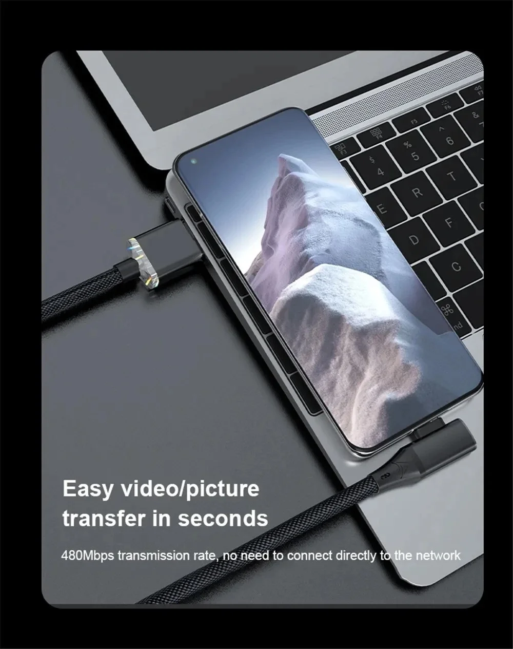120W USB-C-Kabel, 90-Grad-Winkel, USB-auf-Typ-C-Ladekabel, schnelles Ladekabel für iPhone, Xiaomi, Huawei – Detail 11
