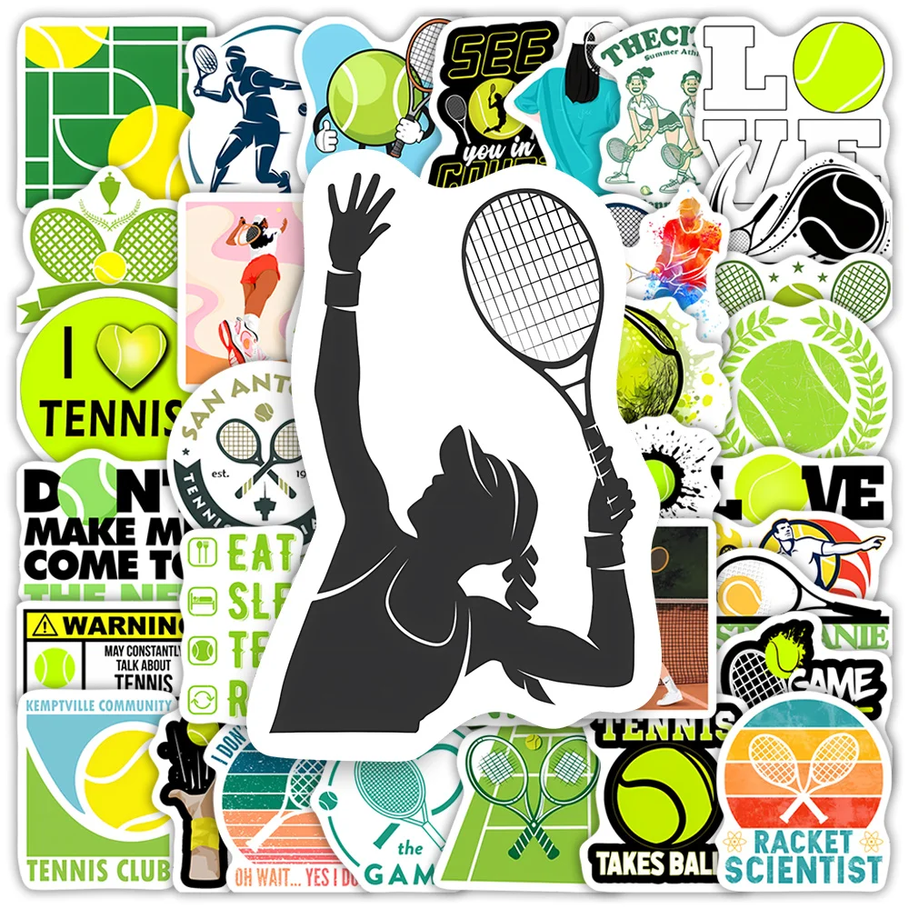 Table Tennis Background - Спортивные наклейки для тенниса: водонепроницаемые виниловые