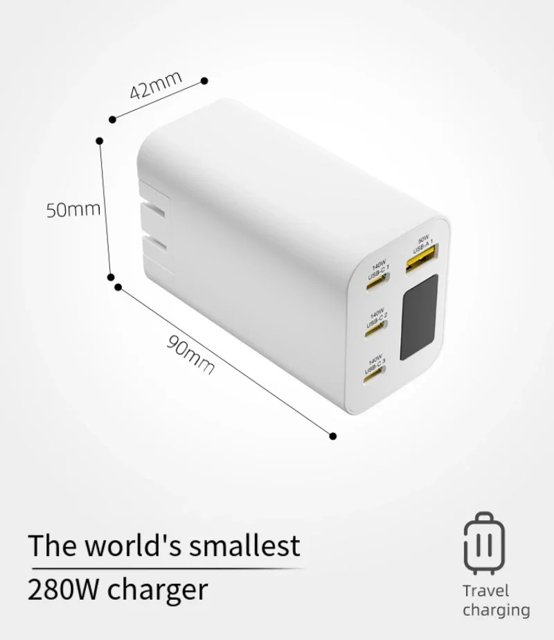 Enchufe de conversión Universal Global, convertidor de enchufe de viaje multifuncional, enchufe Universal PD100W de carga rápida PD140W