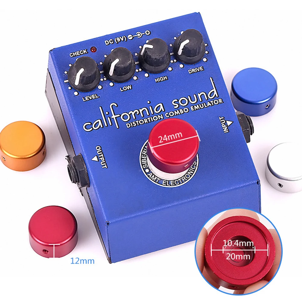 

4 Sets Electric Guitar Pedal Caps Aluminium Durable Safe Lightweight Protect Switch Sound Effect Accessories Musical Instruments