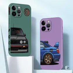 Japan JDM Sports Cars Phone Case for Apple iPhone 15 16 Pro XS Max 13 14 Plus XR SE 7 8 12 11 Pro plus Matte