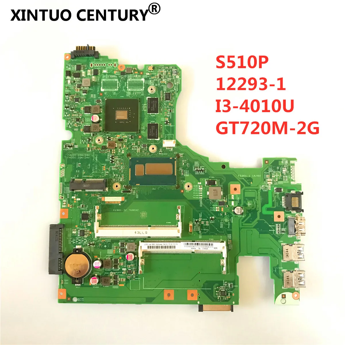 

For Lenovo S510P LS41P LS51P motherboard 12293-1 48.4L106.011 motherboard CPU i3 4010U GT720M 2G DDR3 100% test work