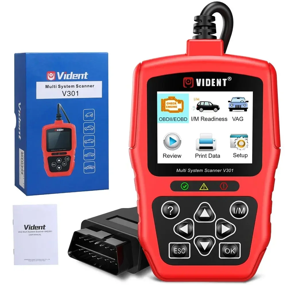 Vident V301 OBDII/EOBD+CAN Code Reader Car Diagnostic Scanner OBD2 Diagnostic Tool OBD2 Automotive Scanner