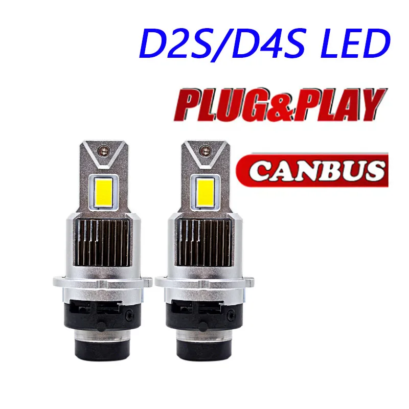 

2PCS SUKIOTO D2S D4S LED Car Headlights Bulb D2R D4R LED Lamp High Bright 110W 1:1 Xenon HID Plug&Play 9570 CSP Chip 6000K White