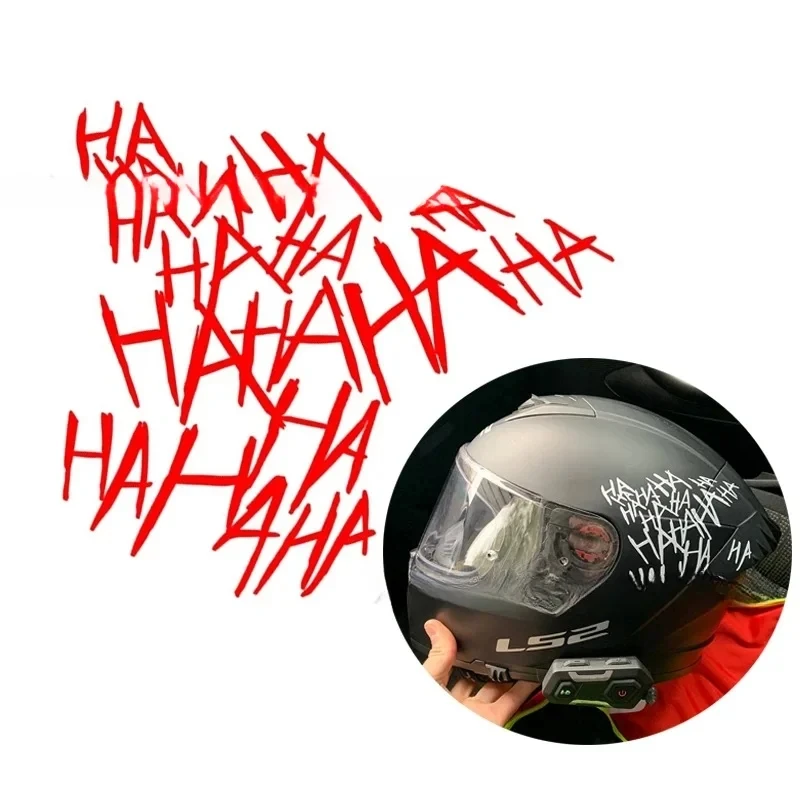HAHAHA Ha Motorcycle Helmet Sticker, JDM Funny Vinyl, Car Style Fun, Side Skirts, Windows, Doors, Decorative Decals