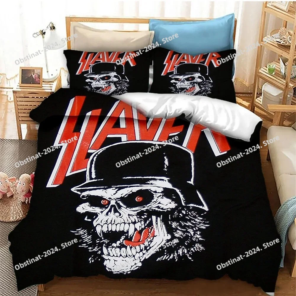 

Fashion Slayer Rock Band Bedding Set Duvet Cover Bed Set Quilt Cover Pillowcase Comforter King Queen Size Boys Adult Bedding Set