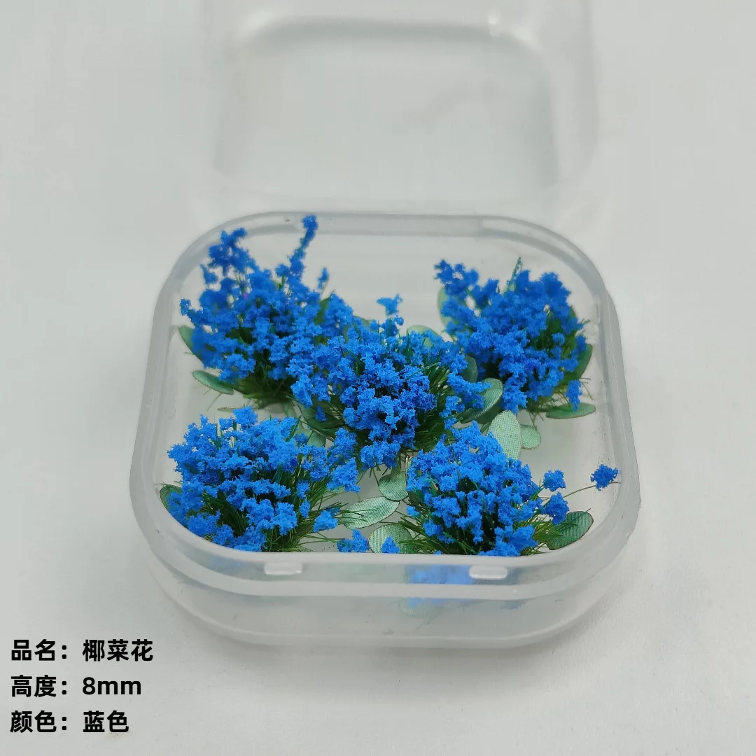 8MM Mini-Blumencluster-Modell Mikro-Landschaftspflanzen DIY Garten Terrain Sandtisch Eisenbahn Szenerie Bausatz Diorama 5 Stück – Detail 5