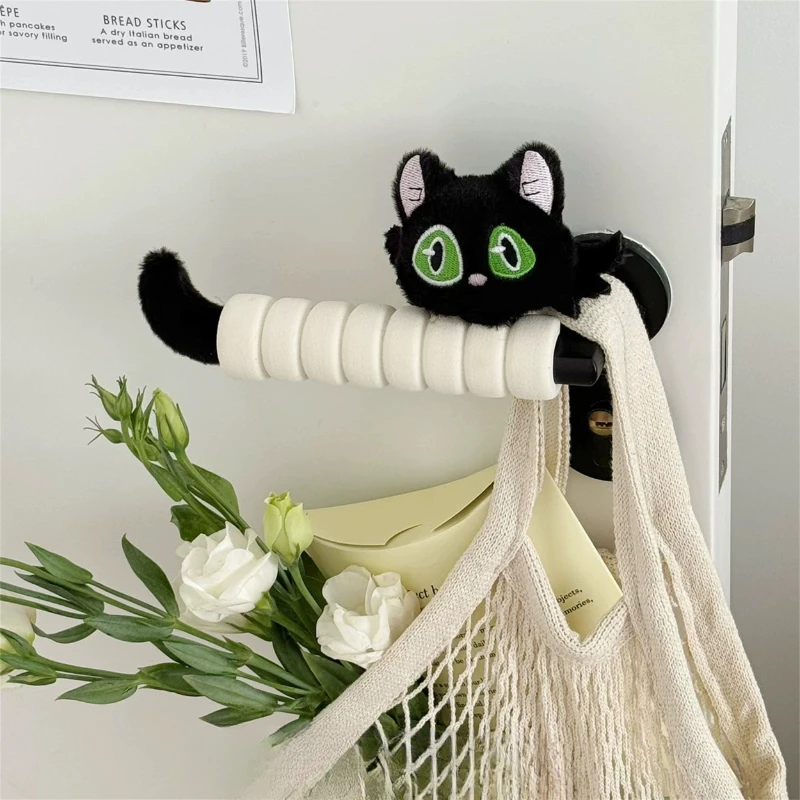 Cute Cat Doorknob Gloves Dust Protection Sets Anti-static Plush Doll Doorknob Gloves Home Decorations