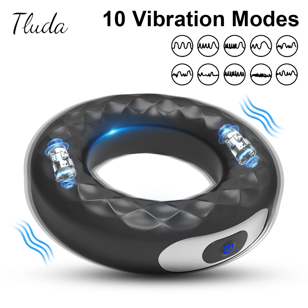 Vibrating Cock Ring for Men Remote Control Penis Ring Ejaculation Delay Penis Extender Glans Stimulation Sex Toy for Couples