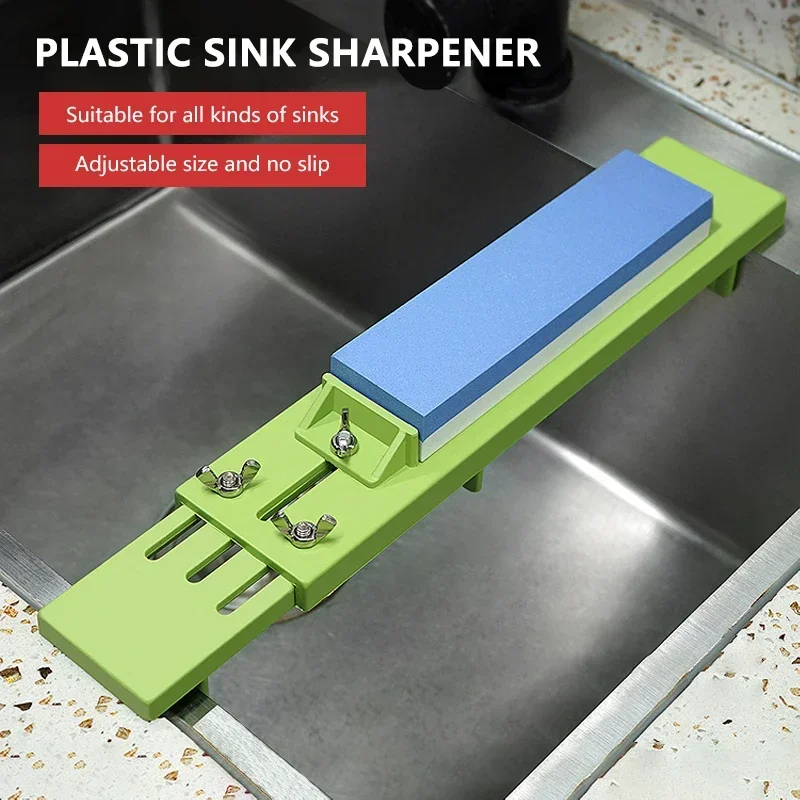 Adjustable Over Sink Sharpening Stone Base Holder Retractable Non-slip Whetstone Grinding For Knife Sink Bridge Kitchen Tools