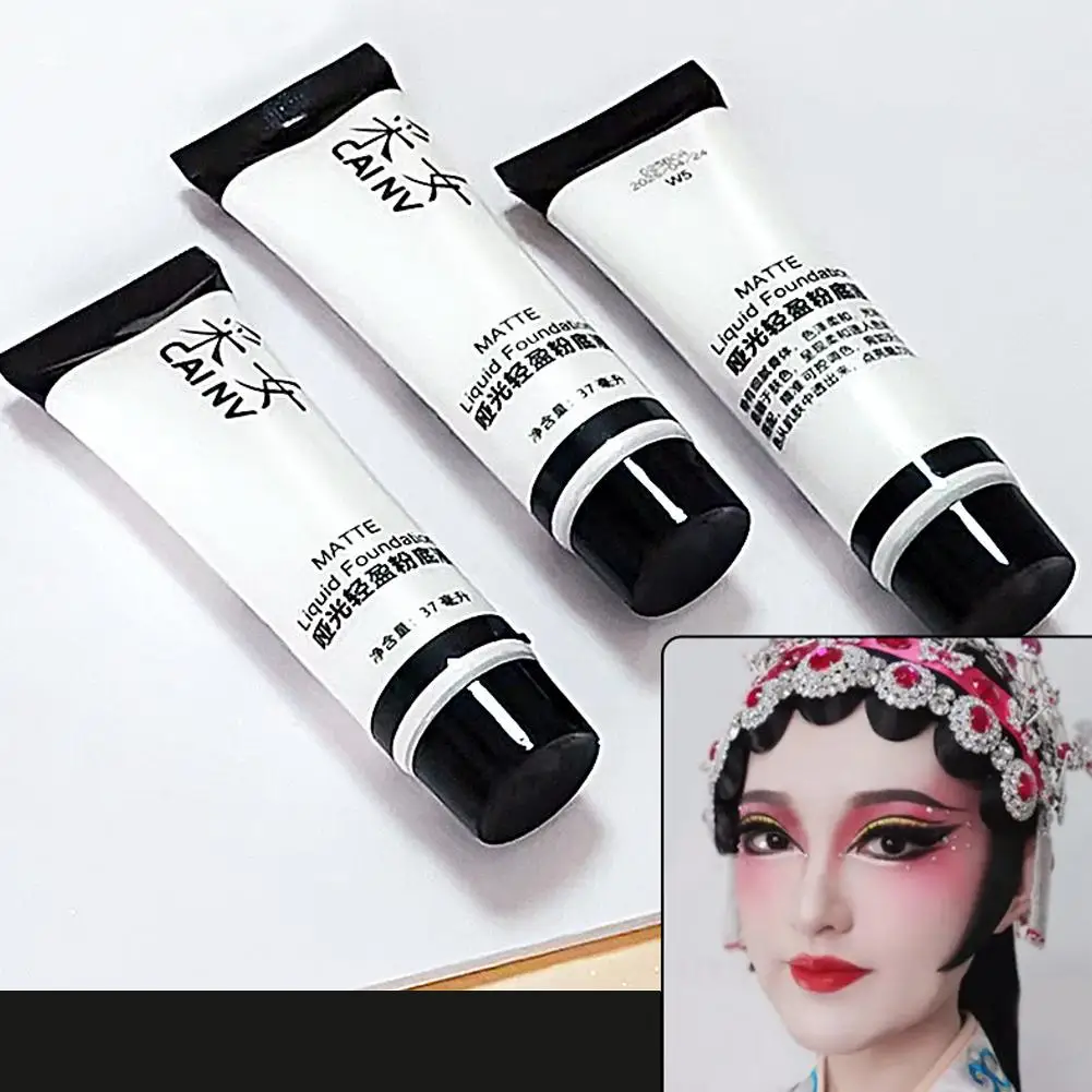 Mezclador de base, tóner líquido, base líquida blanca clara mate, mezcla de maquillaje iluminador blanco puro para Cosplay Fes A7S3