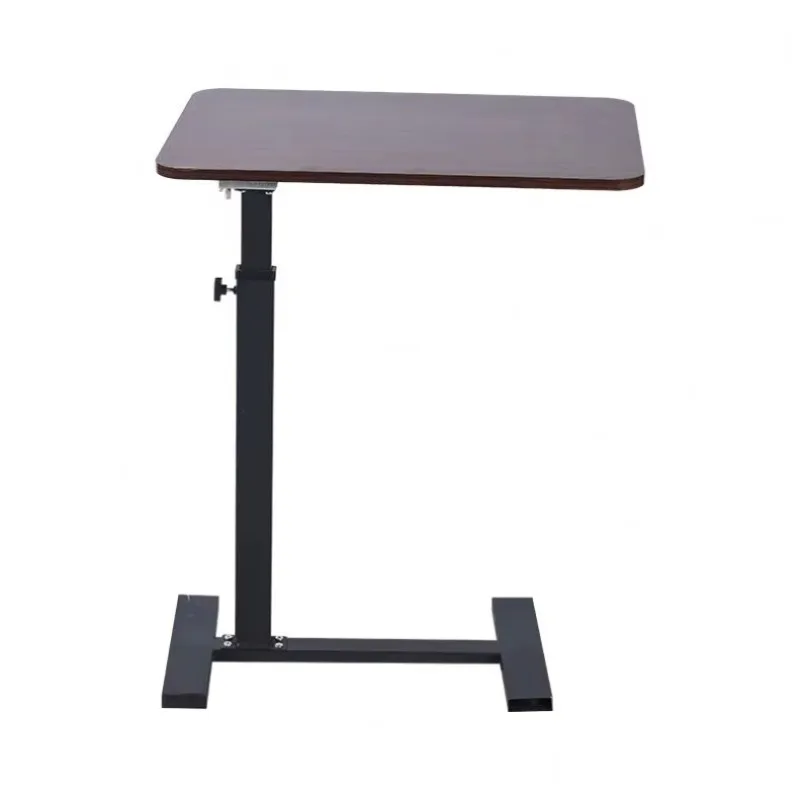 طاولة بجانب السرير قابلة للطي بارتفاع قابل للتعديل وطاولة كمبيوتر محمول مع عجلات #1